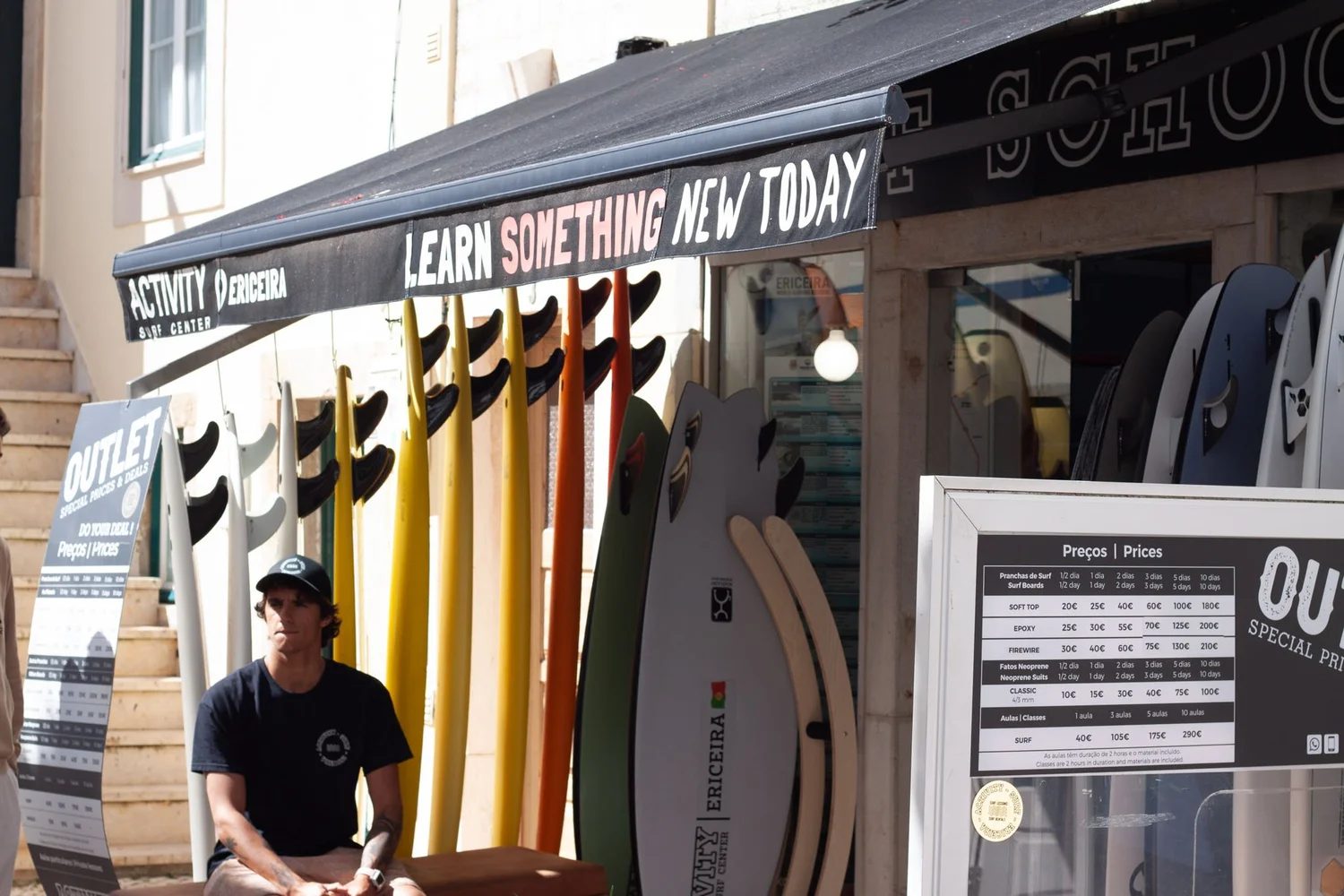 The Surf Experience meeting base in central Ericeira